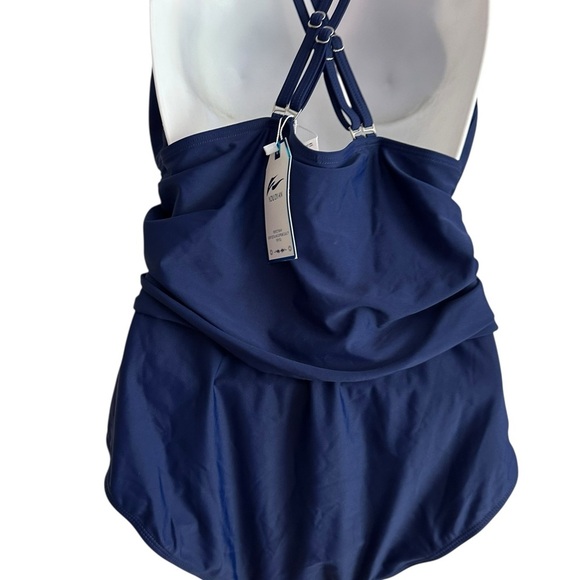 You Dian Navy Blue One Piece Bathing Suit Size XL NWT - Picture 9 of 16